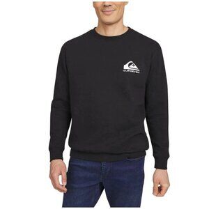 NEW Quiksilver Mens M Black Long Sleeve Crewneck Sweatshirt